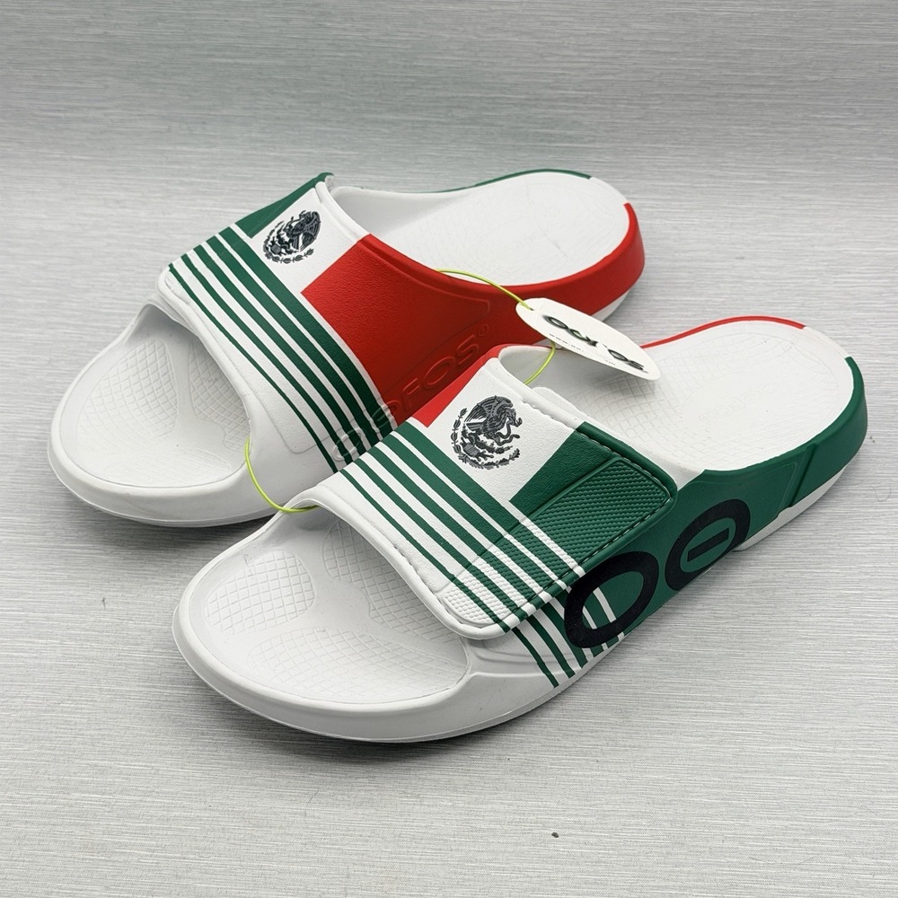 OOFOS Men's 8 Recovery Slides Mexico Limited Ed OOahh Sport Flex NEW